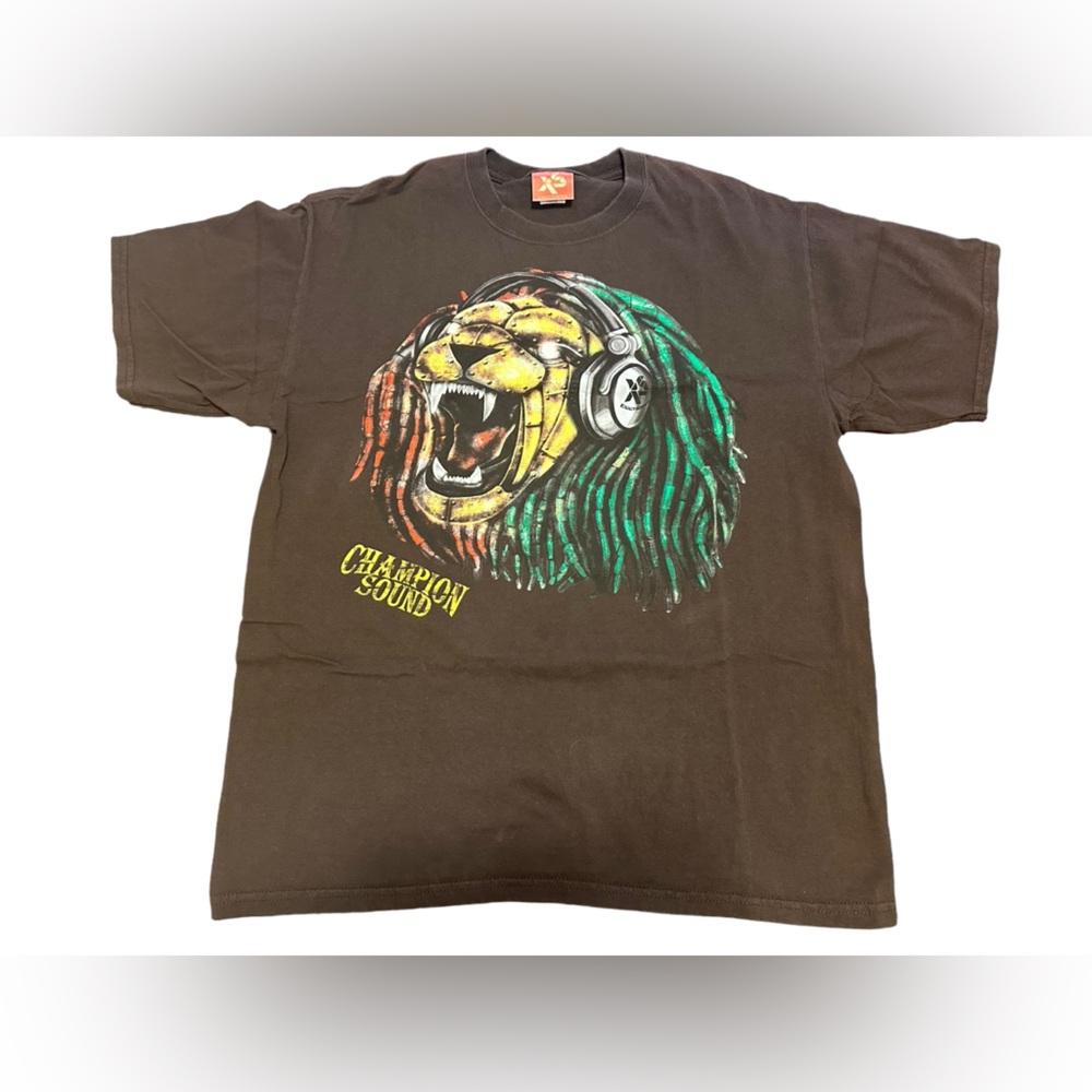 Exact Science T Shirt L Made in USA Champion Sound Rosta Lion